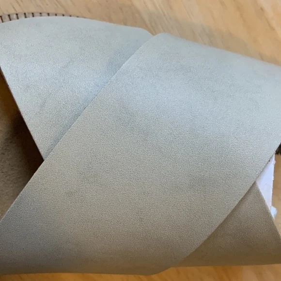 NIB FREE PEOPLE Sidelines Footbed Sandals Dove Grey - Picture 9 of 16